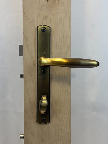 HOPPE MULTIPOINT LOCK HANDLESET, VERONA, M151/216N, SOLID BRASS - ANTIQUE BRASS, ACTIVE , 2131039